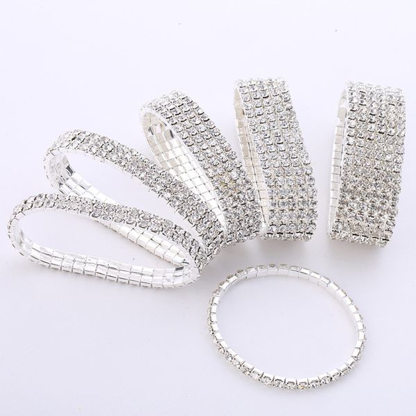 

multiple styles fashion crystal stretch shine bracelets for women couple girlsfriend bangles wedding bridal gifts, Golden;silver