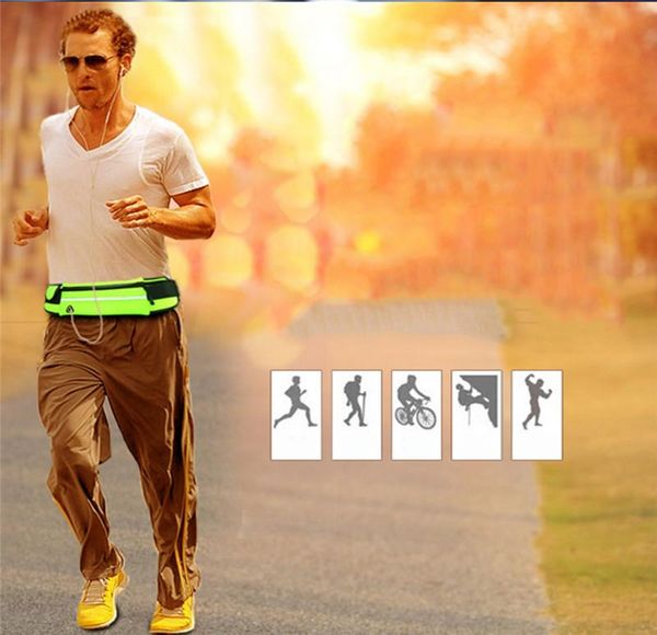 

outdoor bags anti-theft slim running cell phone waist fanny pack bag sports belt pouch case pockets waterproof 5 colors