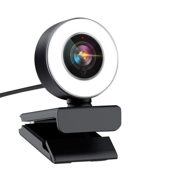 

webcams 1080p streaming hd webcam built in adjustable ring light and mic. advanced autofocus af web camera for google meet gamer