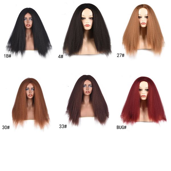 

beard corn puffy explosion fashion women's jacques yaki pattern long high temperature silk wig headgear, Black