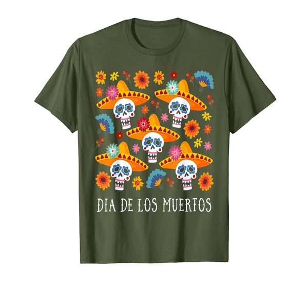 

dia de los muertos funny day of the dead t-shirt, White;black
