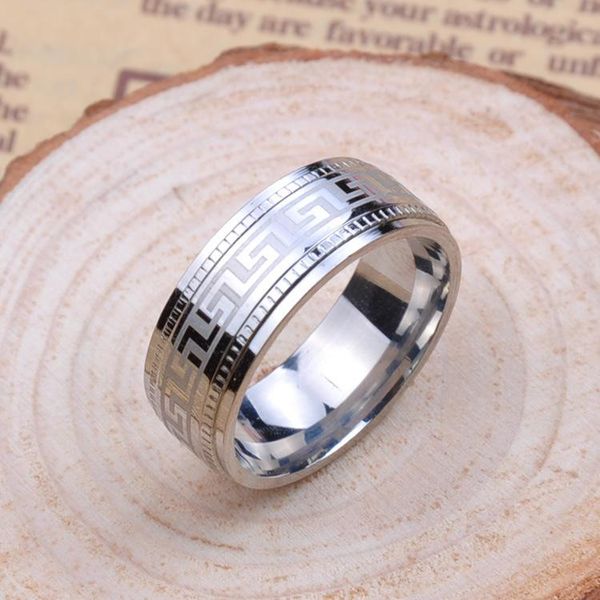 

wedding rings 2021 fashion men's titanium steel ring religious personality accessories jewelry gothic, Slivery;golden