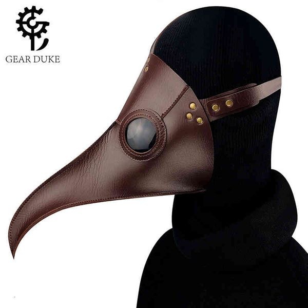 

mask steampunk pu skin plague long beak halloween prop gift