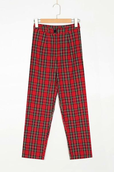 

women's pants & capris vintage plaid, Black;white