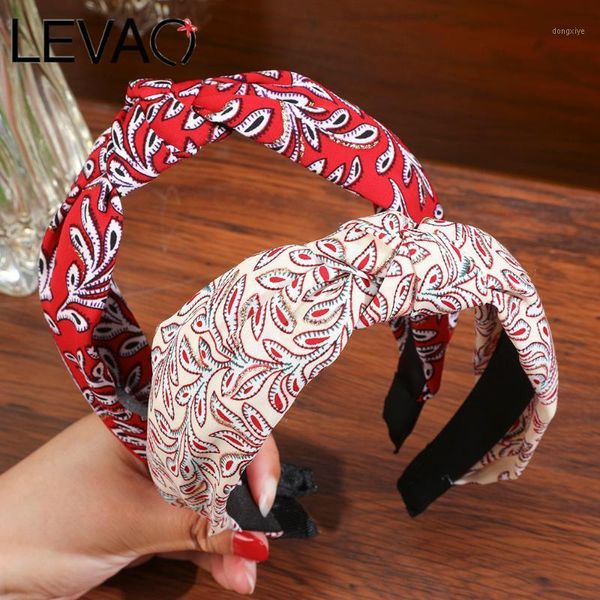 

levao knotted printing hairband wide border pastoral is upper headband floral color ladies headhoops hair accessories1