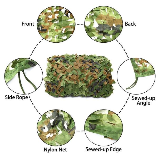 

shade 1.5x6 2x2 2x5 2x6 2x7 2x8 2.5x5 3x6 jungle camo netting camouflage net for car cover camping woodland military hunting