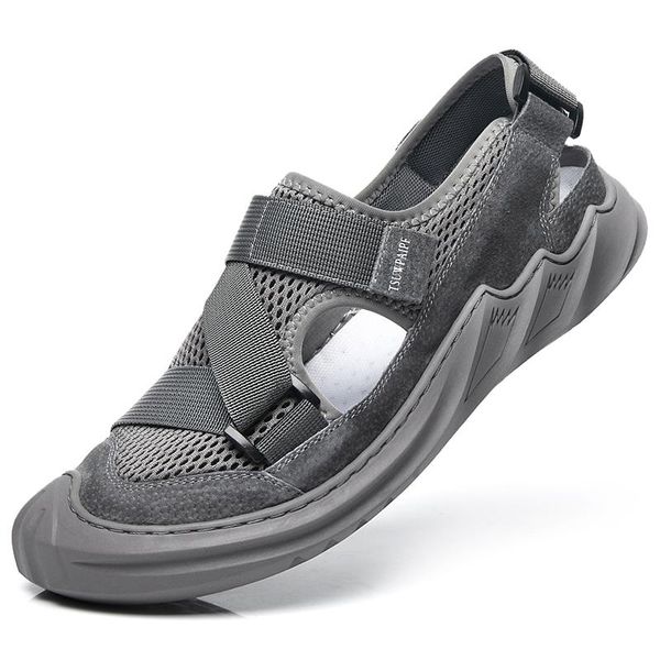 

sandals sandalle mens for romanas shoes sandale da homme erkek heren safety sandali rasteira men beach masculina hombre casual de piel, Black