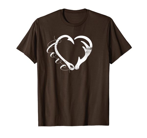 

Hook and Antler Fisherman Hunter Heart Love T-Shirt, Mainly pictures