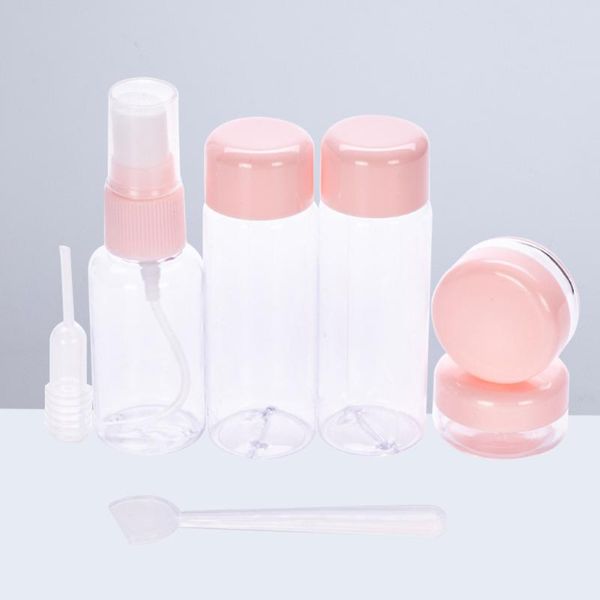 

storage bottles & jars 7pcs travel subpackage refillable cream lotion shampoo liquid stick kit )