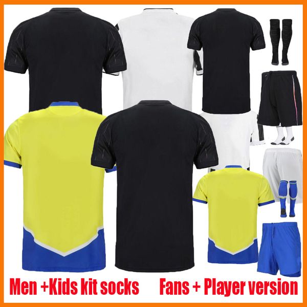 

21 22 soccer jerseys fans player version home away third 2021 2022 football shirts kids kits jersey, Black;yellow