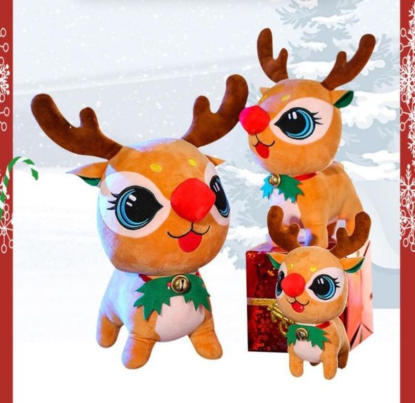 

christmas elk rag doll children's gifts lovely christmas decorated doll plush toys, Silver