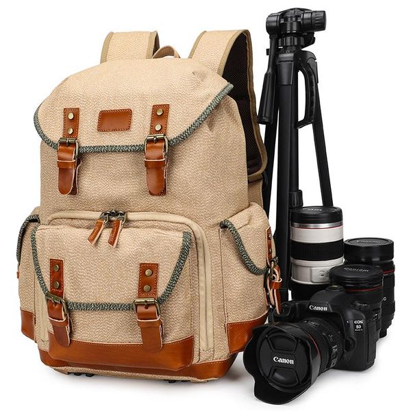 

backpack fashion ladies laptravel bag large pography digital canvas leather dslr women camera for
