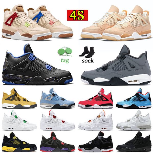 

jumpman 4s off mens woman basketball shoes 2022 new fashion white oreo shimmer vintage sail beige wild things womens jumpman4s sports sneake