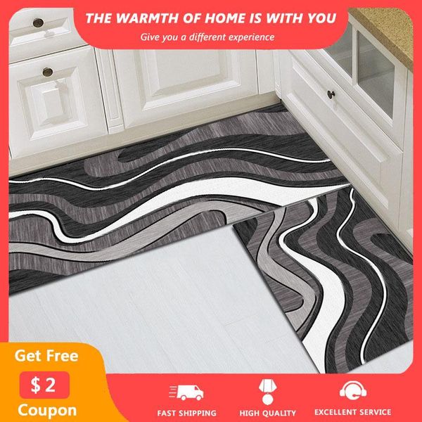 

modern geometric kitchen mats rectangle bedside entrance doormat non-slip absorption rug for room bathroom hallway balcony tapis carpets