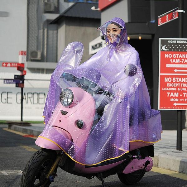 

raincoats hooded transparent raincoat rain coat women outdoor chubasquero transparente capa de chuva para motoqueiro qqg423