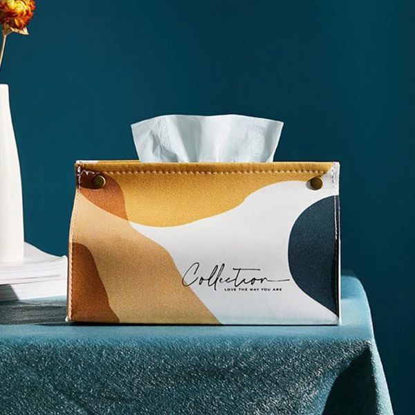 

tissue boxes & napkins leather box car toilet pumping home living room decoration bedroom kitchen desknordic large storage decor2021