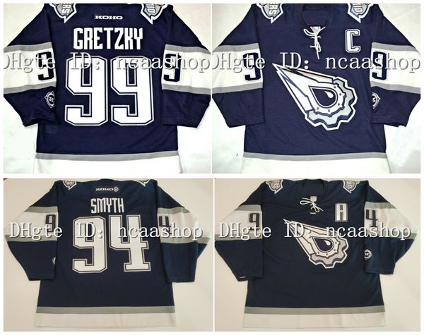 

2001 vintage edmonton oilers koho jersey 94 ryan smyth 97 connor mcdavid 99 wayne gretzky 89 mike comrie 100% stitching custom retro college, Black