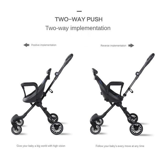 

light stroller high landscape collapsible trolley two-way cart strollers#