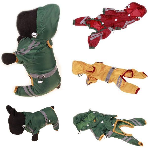 

dog apparel pet products raincoat puppy pvc single layer safe shiny rainwear jumpsuits 2021 style