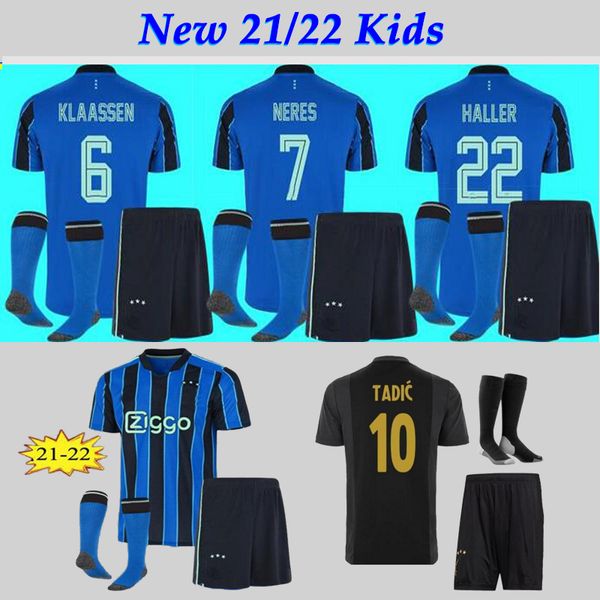 

2021/22 FC kids kit home away 3rd soccer jersey AJ AX TADIC PROMES NERES TAGLIAFICO HUNTELAAR CRUYFF 21 22 50th football shirt uniforms Maillot De Foot