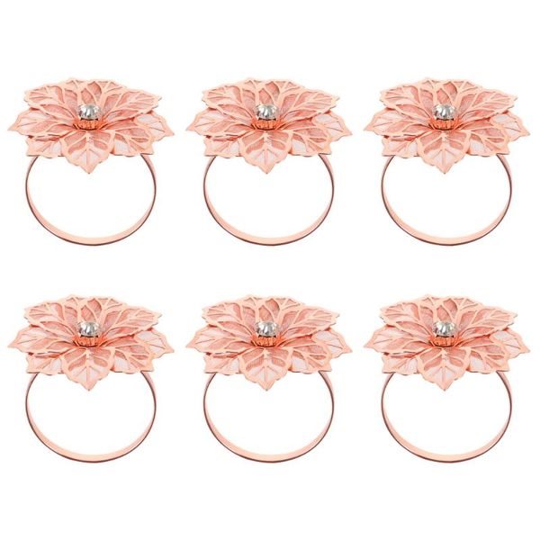 

napkin rings 6pcs flower decorative buckles banquet