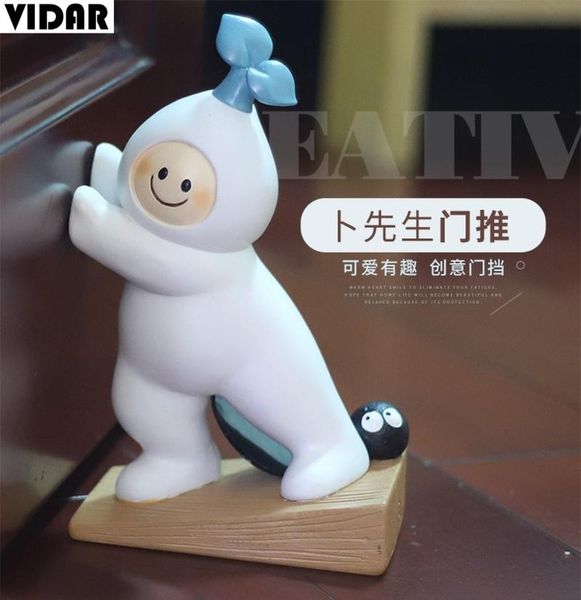 

cartoon radish resin door ser home room creative crafts ornaments sdecorations storage bottles & jars