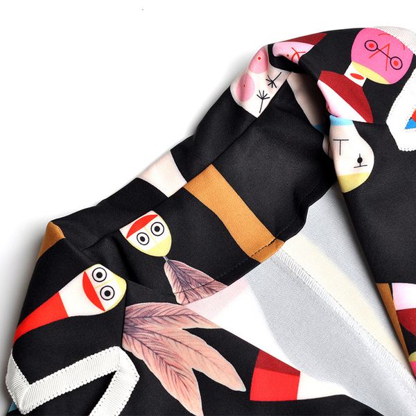 

dress seqinyy printed cartoons 2021 will see fashion design short colored sleeve engraved lady of office the midi line ed, Black;gray