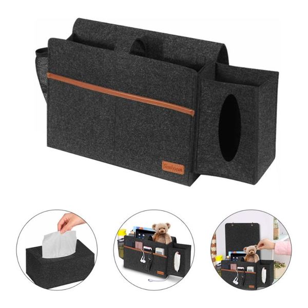 

storage bags 1pc felt bedside caddy hanging bag student dorm sundries organizer
