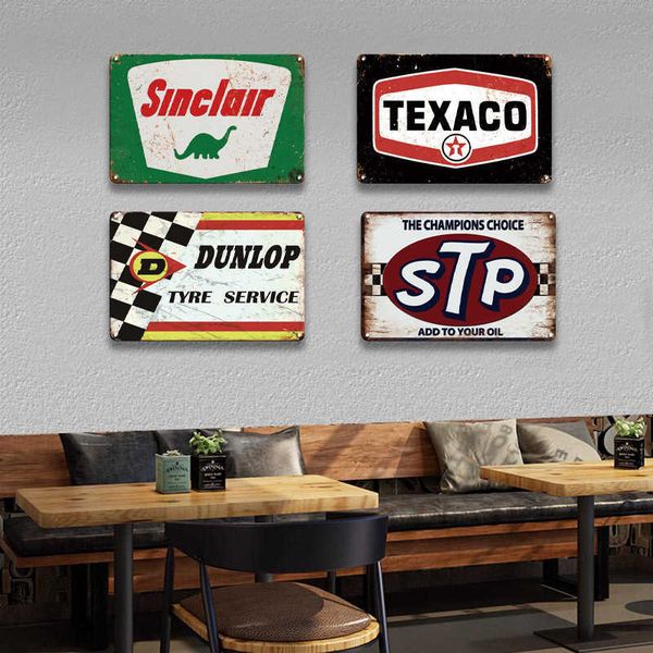 

esso castrol tin poster signs motor oil gulf metal plate vintage garage wall decor plaques retro man cave home decoration sign