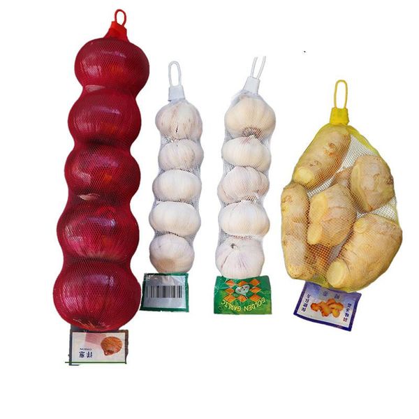 

storage bags 100pcs nylon ginger mesh bag dense soft hanging for vegetable corn garlic onion potato organizer wholesale