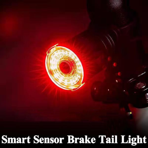 

bike lights smart sensor brake light bicycle taillight auto start/swireless remote usb rechargeable cycling led lamp