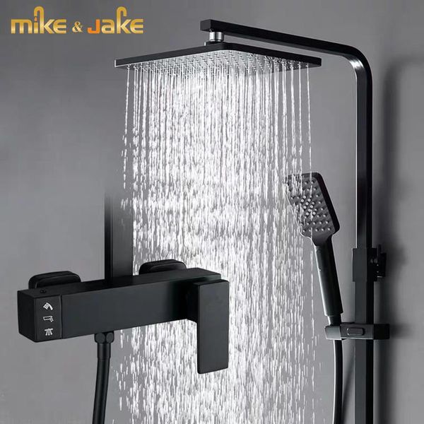 

matte black shower set bath mixer bathtub faucet bathroom and cold sets