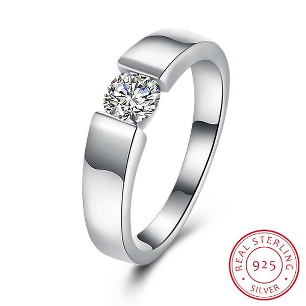 

wedding rings fashion ring female s925 sterling silver bands simple love engagement promise for women accessories bijoux anel, Slivery;golden