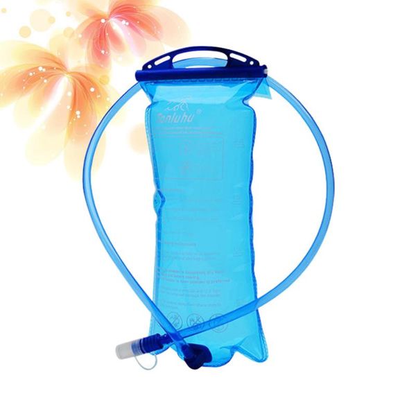 

hydration packs 2l professional riding water bag grade tpu hiking pot portable drinking folding bottle (blue)