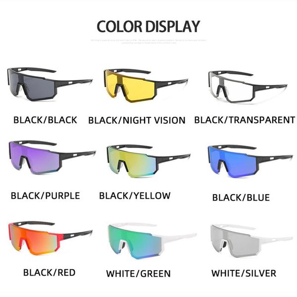 

outdoor eyewear men women sunglasses bicycle sports glasses windproof and sandproof suit for square/long/oval face