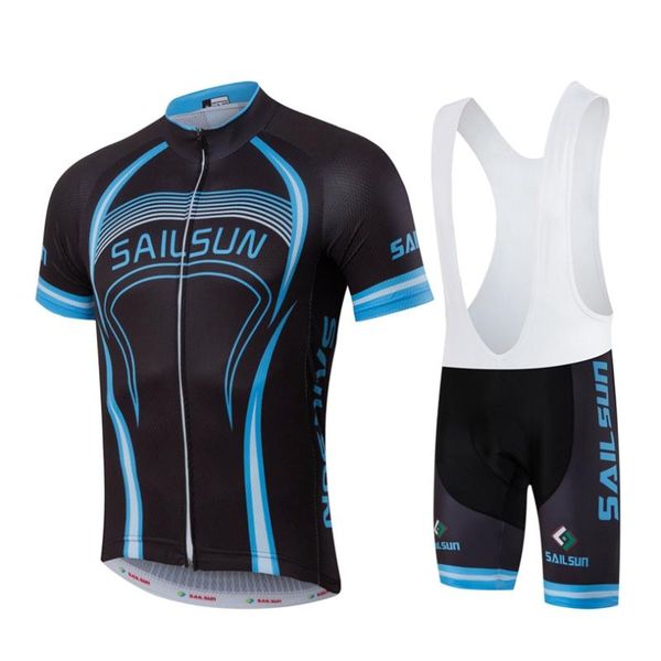 

men mtb cycling clothing bike jersey or bib shorts black blue sportswear pro team ropa bicycle wear racing sets