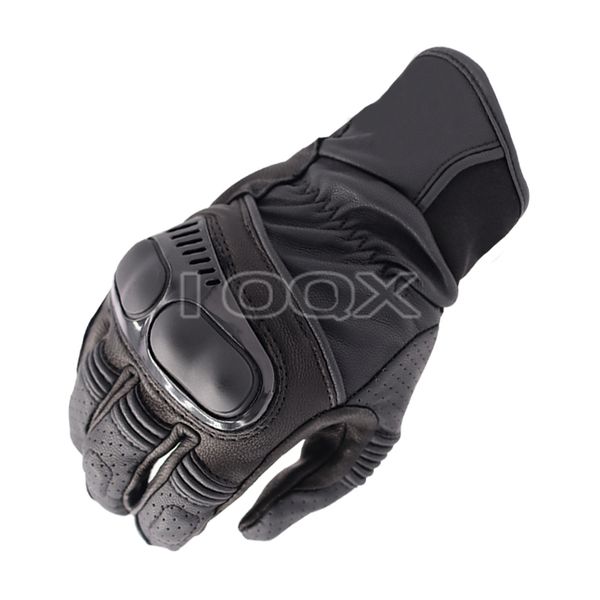 

new motorcycle gloves black racing genuine leather motorbike gloves