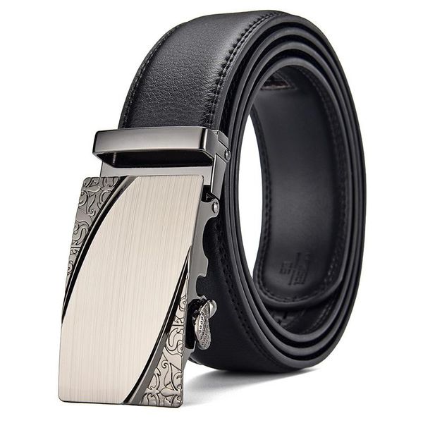 

belts belt men 2021 trend luxury design black double-sided leather business automatic buckle cowhide men's, Black;brown