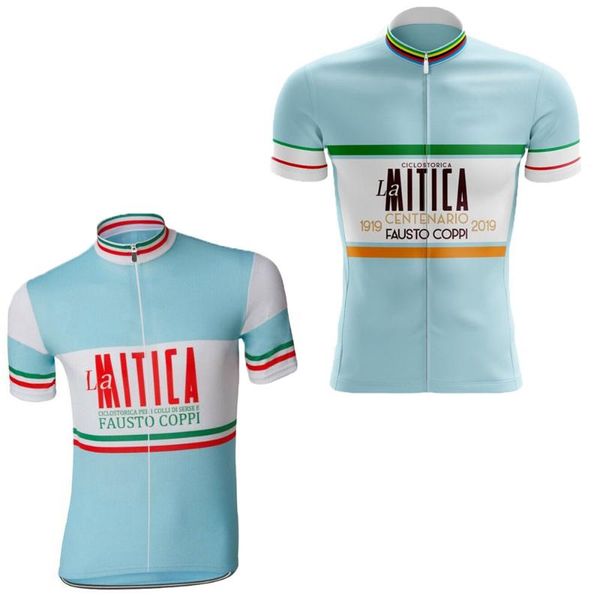 

la mitica cycling jersey fausto coppi clothing retro mountain bicycle road bike shirts mtb clothes maillot racing jackets, Black;red