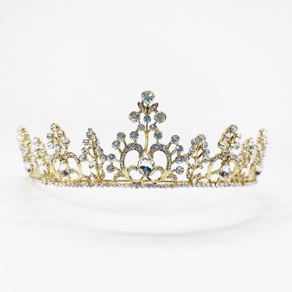 

hair clips crown ornament bridal wedding accessories simple alloy diamond-studded electroplating dress jewelry