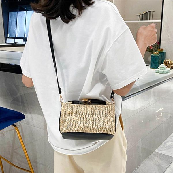 

evening bags women caual sholder bag fashion straw messenger crossbody summer ladies beach travel handbag