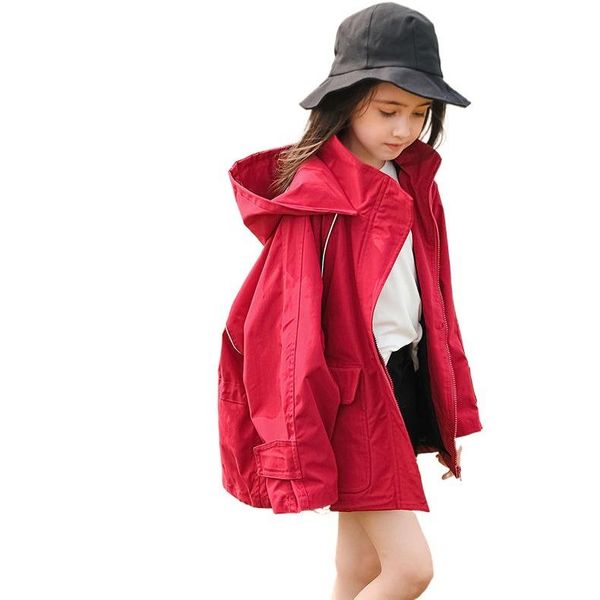

coat girls' jackets autumn and winter fashion children's clothing multi-color thick windproof mid-length zipperjacket, Blue;gray