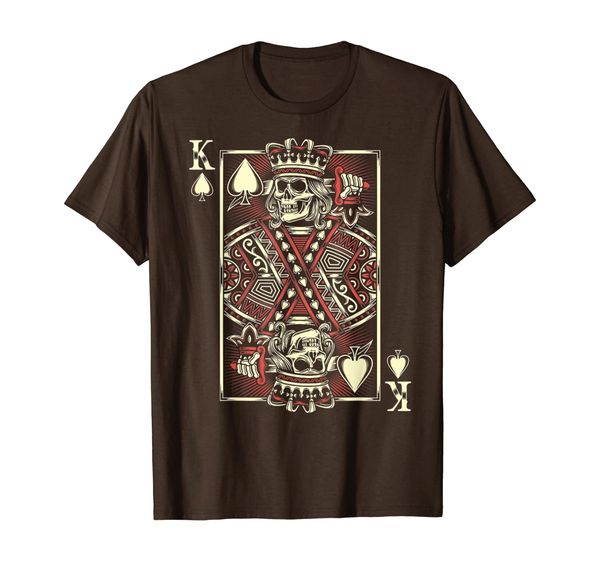 

skull the king of hearts playing card t-shirt, White;black