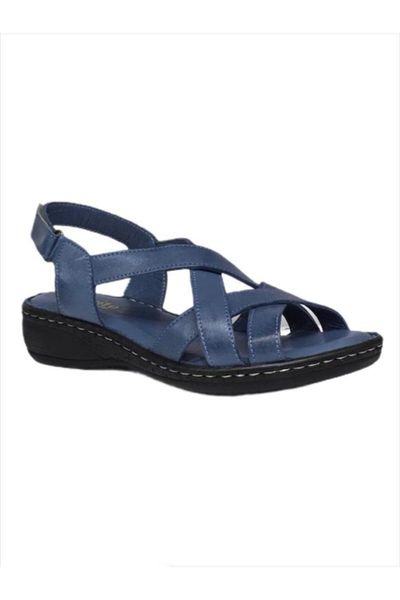 

sandals women's light blue orthopedic leather, Black