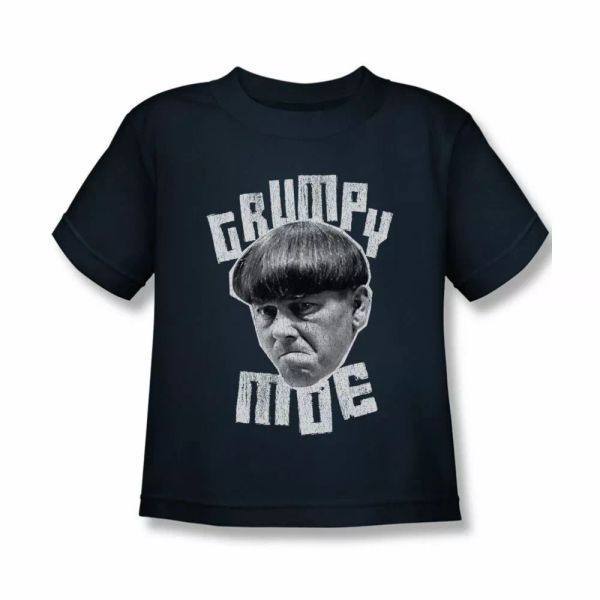 

Three Stooges Grumpy Moe Juvenile Short Sleeve T-Shirt Sizes- S- New, White;black