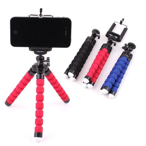 

sponge tripod flexible tableocs triangle mobile phone holder cell mounts & holders