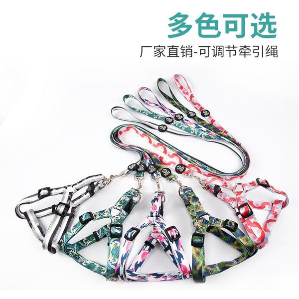 

dog collars & leashes pet cat products nylone print leads harnesses