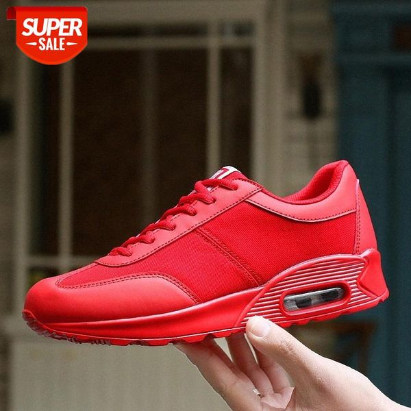 

spring boys' sports casual shoes korean version of the air cushion increased climax men's breathable women's red couple runni