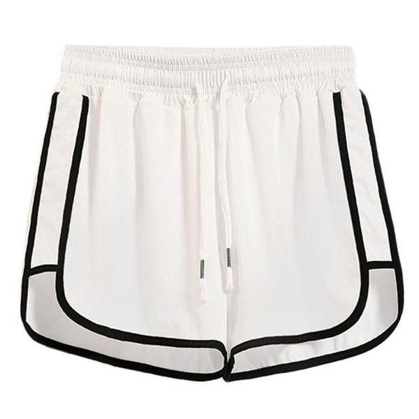 

women's shorts women plus size dolphin running solid color wide leg drawstring elastic waist loose sport summer casual loungewear s-5x, White;black