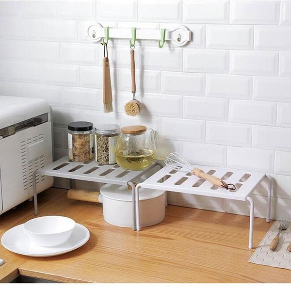 

kitchen storage & organization abs adjustable cabinet organizer dish expandable rack cupboard shelf for cookware canned cups